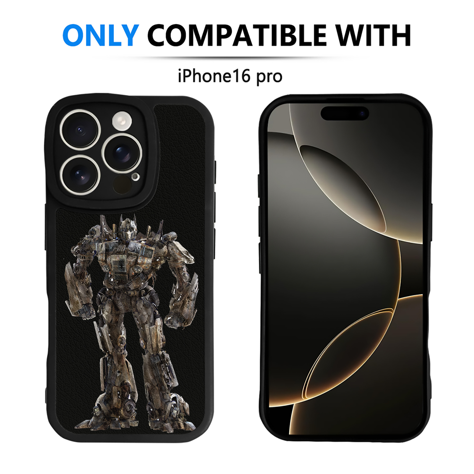 （画像用） Transformers トランスフォーマー 【iPhone 16シリーズ対応】シリコンスマホケース（レザー調） 材質：シリコン